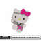 Hello kitty Taekwondo embroidery design