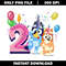 Bluey & Bingo 2nd Birthday png