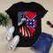 Confederate Flag Behind American Flag Shirt.png