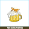 BEER28102376-Corgi Dog Beer Drinking PNG Drinking Party PNG Corgi And Beer PNG.png