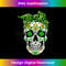 DU-20231226-12478_Womens Sugar Skull St Patricks Day Of The Dead Women Men Leprechaun V-Neck 2447.jpg