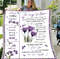 Mom Blanket, Mother's Day Gift, To My Mom I Am Because You Are Purple Flower Butterfly Blanket 1.jpg