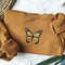 Butterfly Embroidered Sweatshirt,Brown Sweatshirt Crewneck,Fall Sweatshirt,Vintage Sweatshirt.jpg