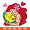 Ariel and Flounder Svg, Love Svg, Little Mermaid Svg, Disney Svg, Cricut, Silhouette Vector Cut File.jpg