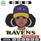 Baltimore Ravens Girl embroidery design, Ravens embroidery, NFL embroidery, logo sport embroidery, embroidery design 1.jpg