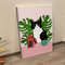 Cat Portrait Canvas - Tuxie Cat And Coffee - Canvas Print - Cat Wall Art Canvas - Canvas With Cats On It - Furlidays.jpg