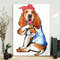 Dog Portrait Canvas - Basset Hound - I Love Mom Tattoo - Canvas Print - Dog Canvas Art - Furlidays.jpg