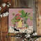 Dog Square Canvas - Pug Yoga With Plants - Dog Painting Posters -Canvas Print - Dog Canvas Print - Furlidays.jpg