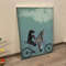 Portrait Canvas - Schnauzer On Bicycle - Canvas Print - Dog Canvas Print - Dog Wall Art Canvas - Furlidays.jpg