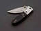 Custom Handmade Damascus Folding Knife Pocket knife w Leather EDC Gift for him (10).jpg