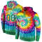 TIE DYE KELLY GREEN-WHITE 3D PATTERN DESIGN SPORTS Hoodie 3D, Personal All Over Print Hoodie Unisex