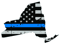 Distressed Thin Blue Line New York State Shaped Subdued US Flag Sticker Self Adhesive Vinyl police - C3881.png