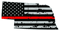 Distressed Thin Red Line Nebraska State Shaped Subdued US Flag Sticker Self Adhesive Vinyl fire NE - C3863.png