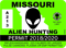 Missouri Alien Hunting Permit Sticker Self Adhesive Vinyl UFO MO - C1028.png