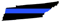 Tennessee State Shaped The Thin Blue Line Sticker Self Adhesive Vinyl police TN - C3485.png