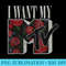 MTV I Want My MTV Floral Box - High resolution PNG download - Instantly Transform Your Sublimation Projects
