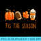 Tis the season fall autumn football pumpkin coffee leaves - Digital PNG Artwork - Quick And Seamless Download Process