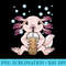 Axolotl Bubble Tea Kawaii Axolotl Milk Tea Boba Tea - PNG Download Vector - High Resolution And Print-Ready Designs