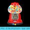 Gumball Machine T Candy Vending Sweets Graphic - PNG Download - Instantly Transform Your Sublimation Projects