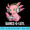 Gamesolotl Axolotl Video Gamer Kawaii Anime boys kids girls - Digital PNG Downloads - Defying the Norms