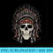 Native American Heritage Headdress Skull Native American - PNG Design Files - Limited Edition And Exclusive Designs