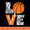Love Basketball Cute Women Girls Basketball Lover - Sublimation PNG Designs - Versatile And Customizable Designs