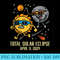 Moon Chase Sun Total Solar Eclipse 2024 April s - High Quality PNG Files - Easy-To-Print And User-Friendly Designs