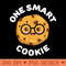 One Smart Cookie Cute Funny Kawaii Chocolate Chip Nerd - PNG download - Create with Confidence