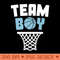 Team Basketball Gender Reveal Blue Baby Shower Party Premium - High Quality PNG Clipart - Spice Up Your Sublimation Projects