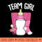 Team Girl Pink Funny Gender Reveal Baby Shower Party Family - Vector PNG Clipart - Lifetime Access To Purchased Files