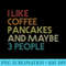 Pancake Lover Funny Coffee Pancakes Breakfast Vintage Retro - High Resolution PNG File - Easy-To-Print And User-Friendly Designs