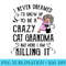 I Never Dreamed Id Grow Up To Be A Crazy Cat Grandma - Download Transparent Design - Lifetime Access To Purchased Files