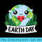 Cute Earth Day Planet Nature Lover Kawaii - Shirt Graphic Resources - Limited Edition And Exclusive Designs