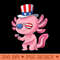 American Axolotl 4th Of July US Flag Patriotic Axolotl USA Premium - PNG graphics - Eco Friendly And Sustainable