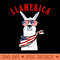 LLAMERICA Funny llama Patriotic 4th of July Veteran Flag Day - PNG Clipart for Graphic Design - Bring Your Designs to Life