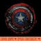 Marvel Comics Distressed Painted Captain America Shield - PNG Art Files - Bold & Eye Catching