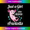 Womens Just A Girl Who Loves Axolotls Axolotl Gift Tank Top 3 - Creative Sublimation PNG Download