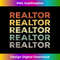 Cool Vintage Retro Color Distressed Realtor - Unique Sublimation PNG Download