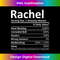 RACHEL Nutrition Personalized Name Funny Christmas Idea 2 - Stylish Sublimation Digital Download