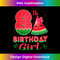 8th Watermelon Themed Fruit Birthday Girl Party 8 Year Old - Vintage Sublimation PNG Download