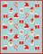 2. Blue Christmas throw crochet pattern