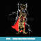 Thor lightning caped mighty cat kitty superhero cat kitten - Signature Sublimation PNG File