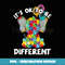 Ok Be Different Autistic Elephant Balloons Autism Awareness - Vintage Sublimation PNG Download