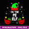 I'm The PE Elf Teacher Matching Christmas Pj - Signature Sublimation PNG File