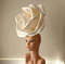 Large flower headpiece Champagne fascinator,.jpg