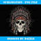 Native American Heritage Headdress Skull Native American - Aesthetic Sublimation Digital File