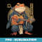 Japanese Samurai Frog Playing The Guitar - Professional Sublimation Digital Download