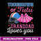 Touchdown or Tutu Granddad Loves You Football BabyShower - Retro PNG Sublimation Digital Download