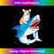 Corgi Riding Shark Jawsome Dog Lover Gifts Space Galaxy Tank Top - PNG Transparent Sublimation File