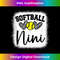 Personalized Softball Heart Cute Nini Softball  1 - Sublimation-Ready PNG File